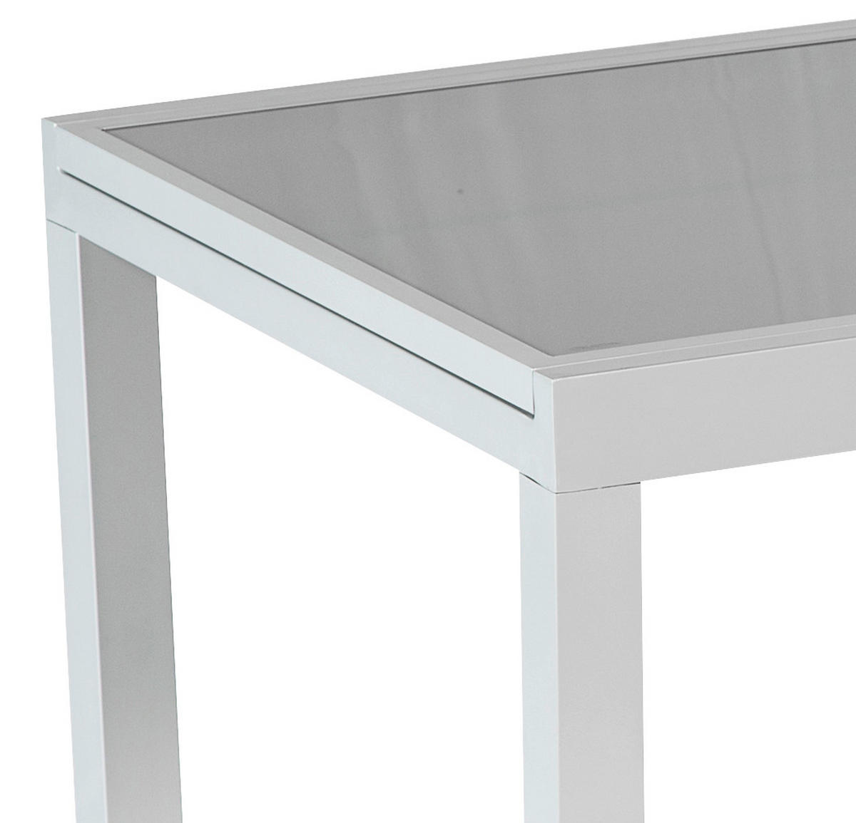 GARTENTISCH 180/240/100/75 cm Metall, Glas rechteckig  - Silberfarben, KONVENTIONELL, Glas/Metall (180/240/100/75cm) - Gardenson