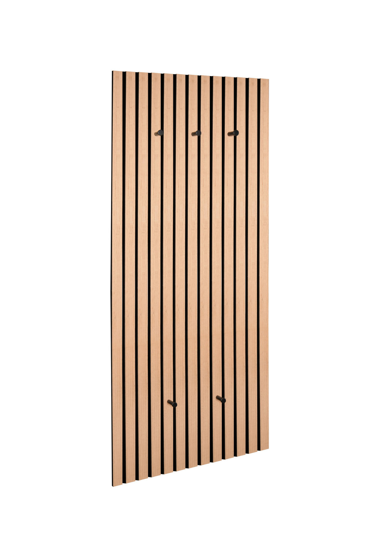 GARDEROBENPANEEL  in 50/125/7 cm  - Schwarz/Eiche Artisan, MODERN, Holzwerkstoff/Textil (50/125/7cm) - Xora