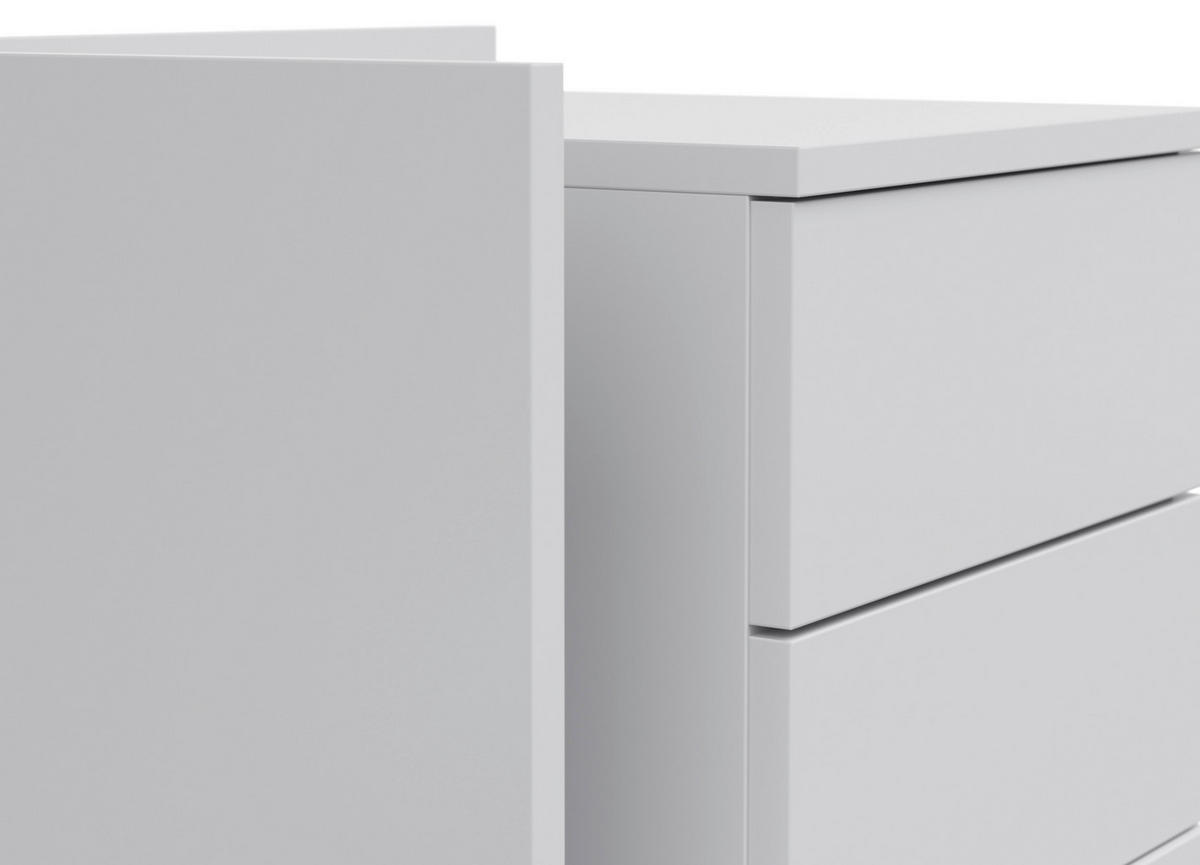 NACHTKÄSTCHEN 50/48/38 cm  in Hellgrau  - Hellgrau/Graphitfarben, Design, Holzwerkstoff/Kunststoff (50/48/38cm) - Lomoco