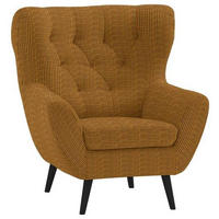 SESSEL in Cord Currygelb  - Currygelb/Anthrazit, Design, Holz/Textil (87/101/95cm) - Stylife