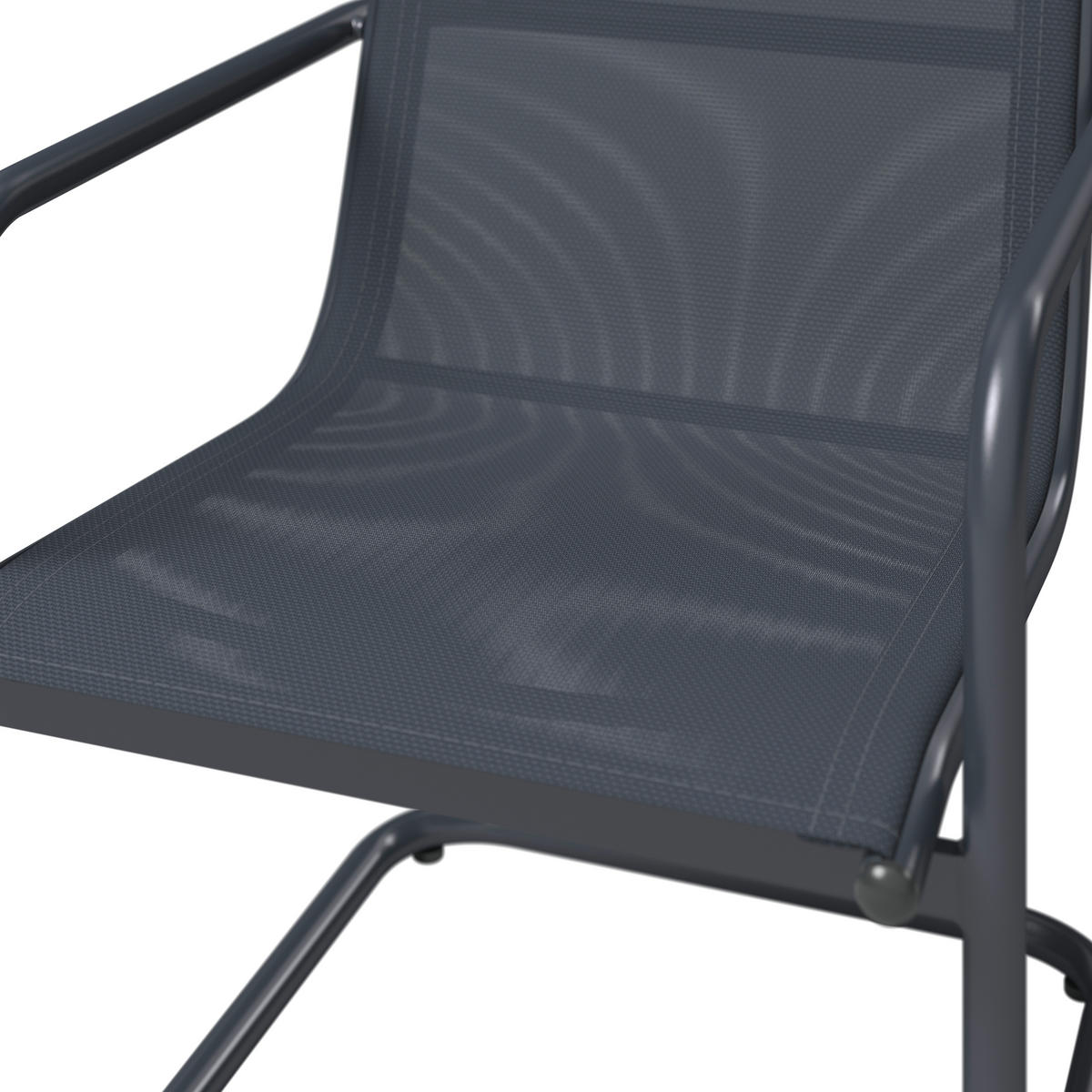 GARTENSTUHL Metall, Kunststoff Grau  - Grau, MODERN, Kunststoff/Metall (56/98/66cm) - Ambia Garden