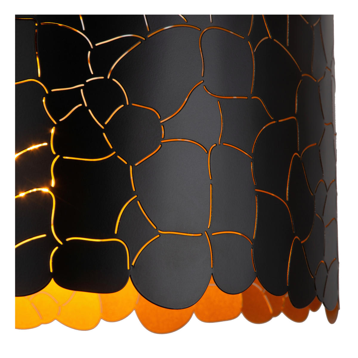 HÄNGELEUCHTE Almelo 40/40/155 cm   - Messingfarben/Schwarz, LIFESTYLE, Metall (40/40/155cm) - Lucide