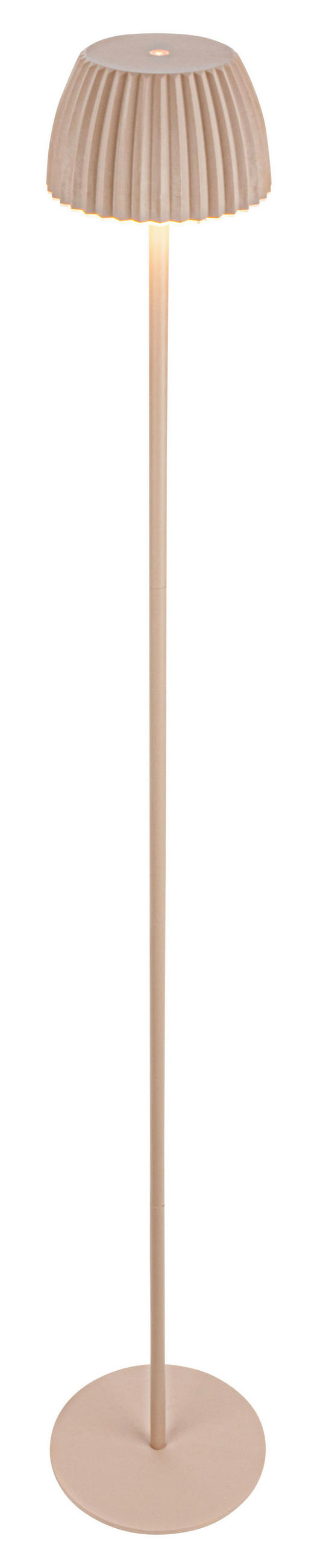 AKKU-STEHLEUCHTE Riffle 19/123,5 cm  - Beige, Basics, Kunststoff/Metall (19/123,5cm) - Briloner