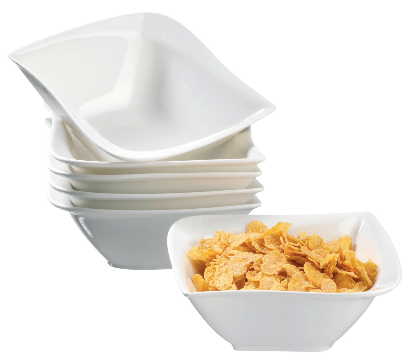 SCHÜSSELSET 6-teilig 14 cm   - Weiß, Basics, Keramik (14cm) - Mäser