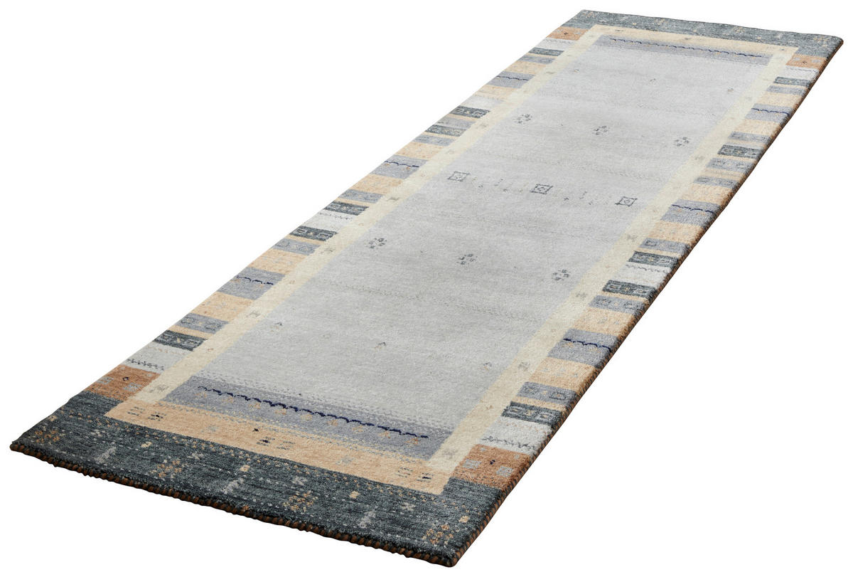 ORIENTTEPPICH  Wohnzimmer 80/300 cm Baba Jan Silberfarben rechteckig  - Silberfarben, KONVENTIONELL, Textil (80/300cm) - Cazaris