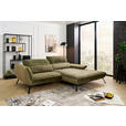 ECKSOFA Olivgrün Webstoff  - Schwarz/Olivgrün, KONVENTIONELL, Textil/Metall (273/191cm) - Carryhome