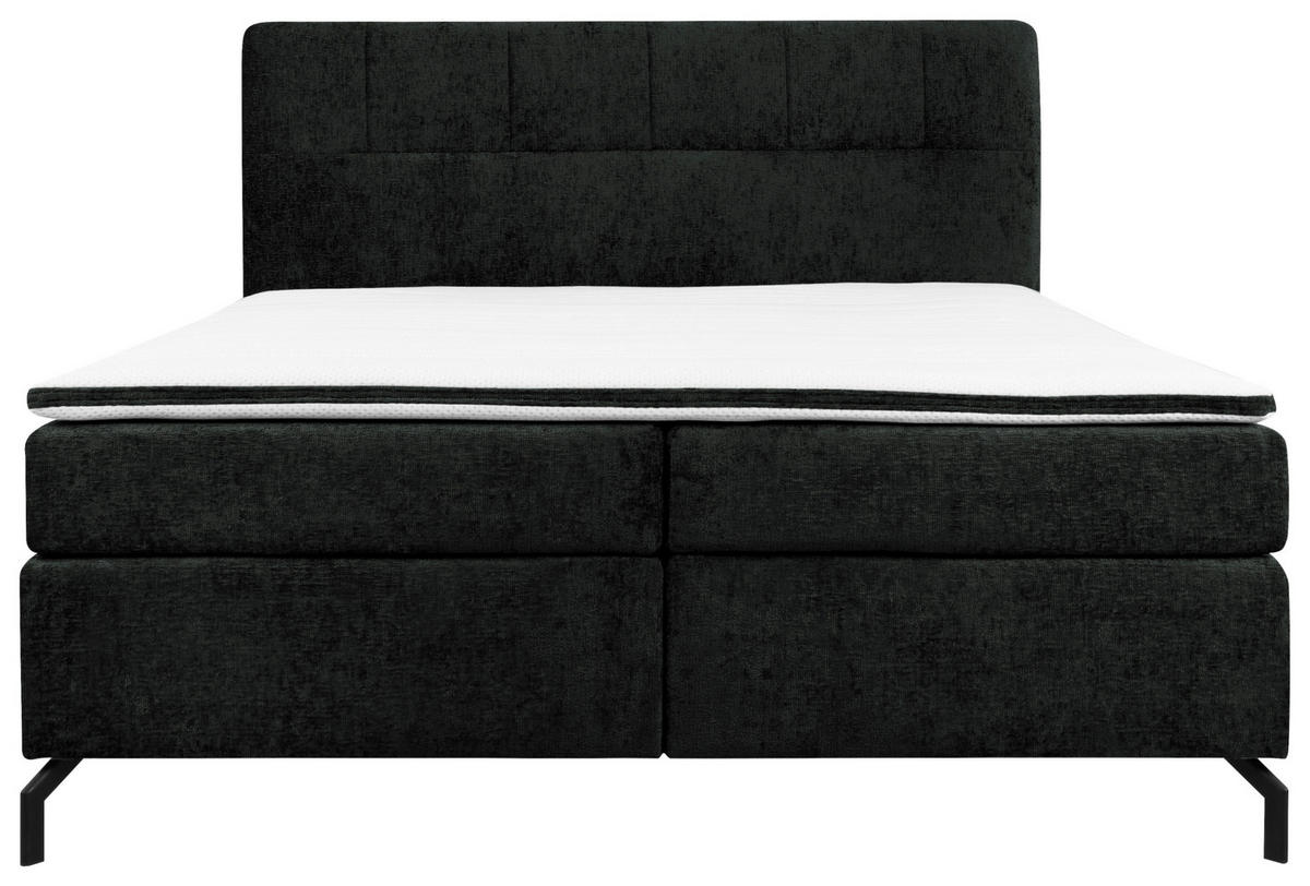 BOXSPRINGBETT 160/200 cm  in Schwarz  - Schwarz, Design, Textil/Metall (160/200cm) - Esposa