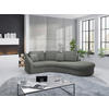 ECKSOFA JAZZ V Schlammfarben Mikrofaser  - Schlammfarben/Schwarz, MODERN, Kunststoff/Textil (266/230cm) - Sit & More