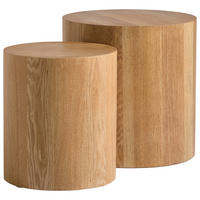 BEISTELLTISCHSET Mike rund Eichefarben  - Eichefarben, Trend, Holzwerkstoff (30-38/30-38/34-39cm) - Xora