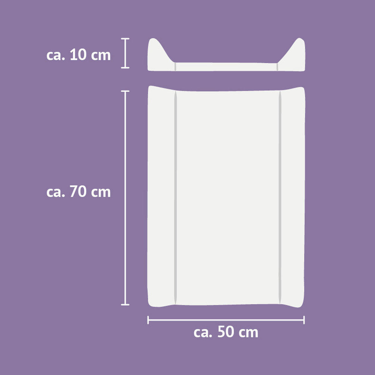 WICKELAUFLAGE Patita  - Multicolor, Basics, Kunststoff (50/70/5cm) - Träumeland