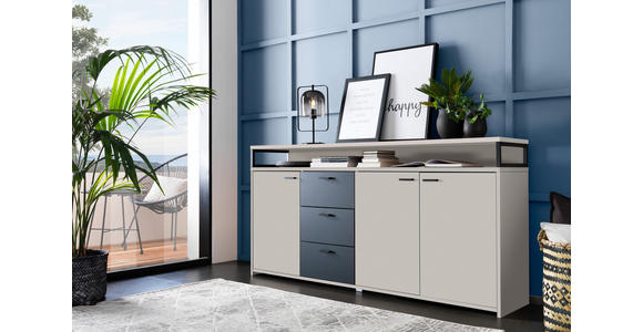 SIDEBOARD  in 177,3/87,8/38 cm  - Kaschmir/Schwarz, KONVENTIONELL, Holzwerkstoff/Kunststoff (177,3/87,8/38cm) - Xora