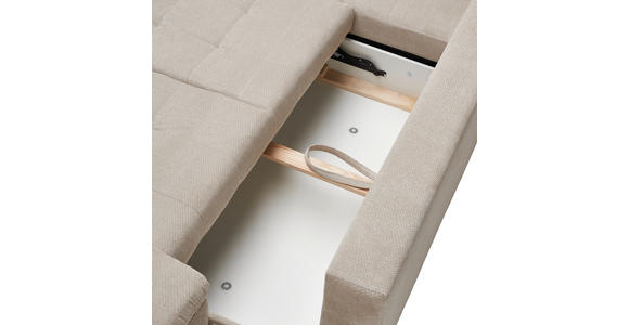 ECKSOFA  in Webstoff Naturfarben  - Schwarz/Naturfarben, KONVENTIONELL, Kunststoff/Textil (162/282cm) - Carryhome