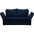 SCHLAFSOFA in Textil Blau - Chromfarben/Blau, KONVENTIONELL, Textil/Metall (213/88/91cm) - Novel SCHLAFSOFA in Textil Blau - Chromfarben/Blau, KONVENTIONELL, Textil/Metall (213/88/91cm) - Novel