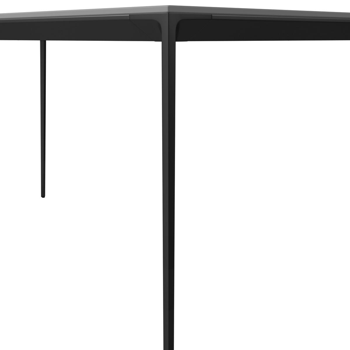 GARTENTISCH 180/90/73 cm Metall, Stein rechteckig  - Anthrazit, Design, Stein/Metall (180/90/73cm) - Dieter Knoll