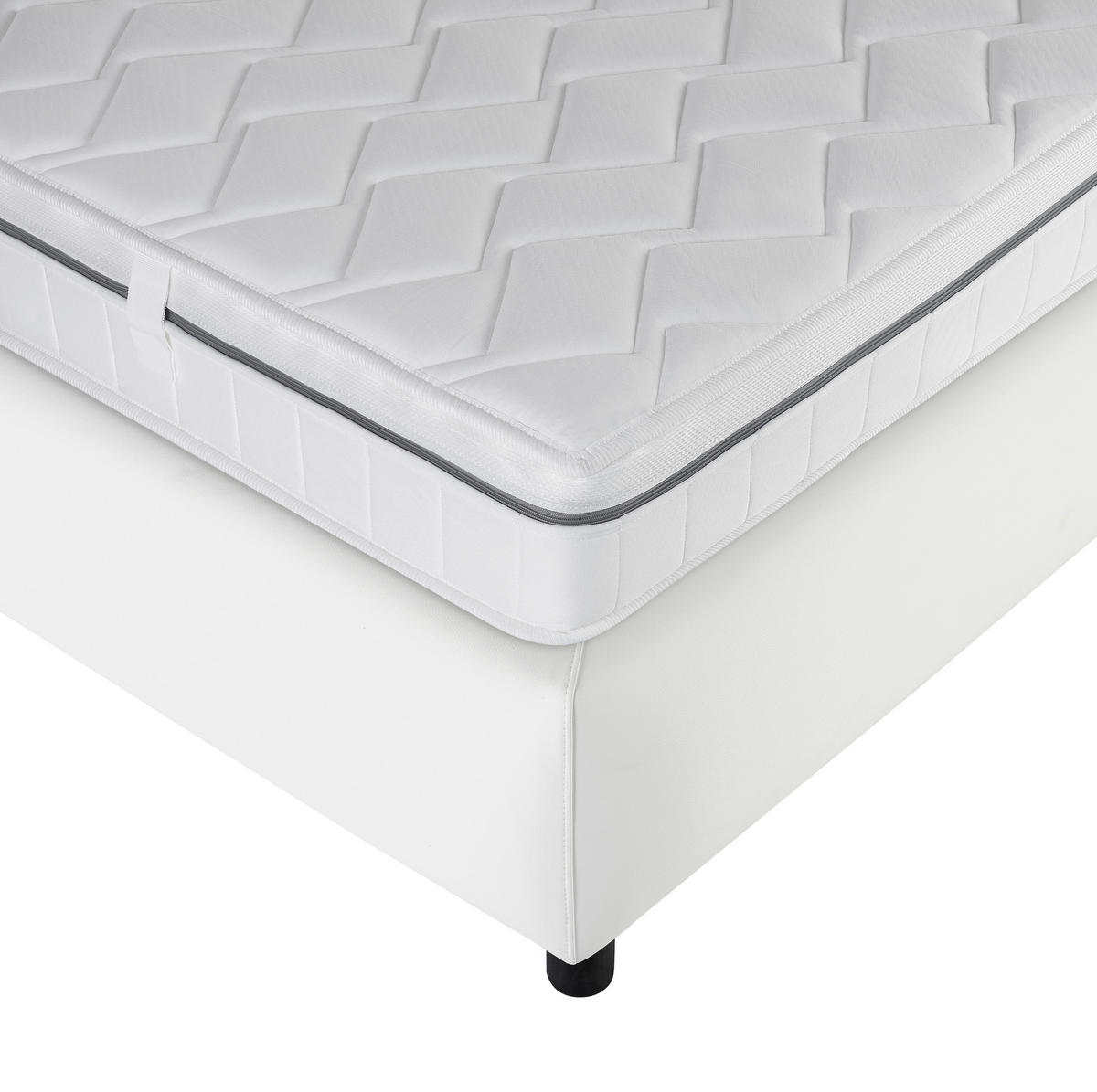 KALTSCHAUMMATRATZE 140/200 cm Höhe ca. 23 cm  - Weiß, Basics, Textil (140/200cm) - MID.YOU