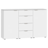 SIDEBOARD  in 135/87/43 cm  - Edelstahlfarben/Schwarz, Design, Holzwerkstoff/Kunststoff (135/87/43cm) - Jutzler