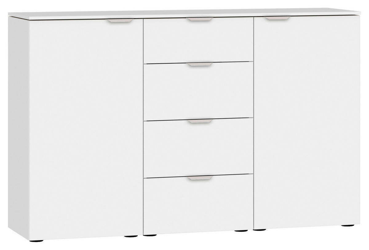 SIDEBOARD  in 135/87/43 cm  - Edelstahlfarben/Schwarz, Design, Holzwerkstoff/Kunststoff (135/87/43cm) - Jutzler