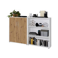 AKTENSCHRANK 168,8/113,6/33 cm  - Weiß/Eiche Artisan, MODERN, Holzwerkstoff (168,8/113,6/33cm) - MID.YOU