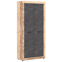 GARDEROBENSCHRANK  in 88,9/198/40 cm  - Alteiche/Schwarz, Design, Holzwerkstoff/Kunststoff (88,9/198/40cm) - MID.YOU