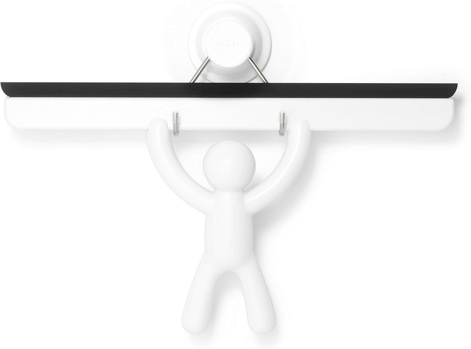 GUMENI BRISAČ TUŠA    - bijela, Konvencionalno, plastika (27/5cm) - Umbra