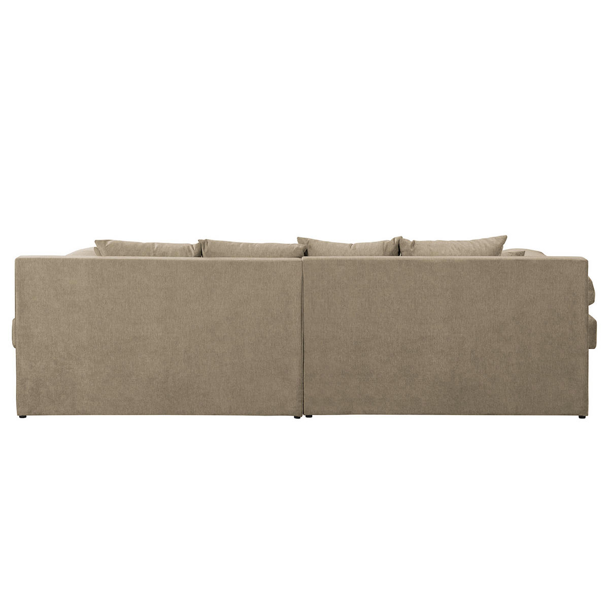 ECKSOFA Naomi Cappuccino Mikrofaser Rückenkissen  - Schwarz/Cappuccino, Design, Kunststoff/Textil (284/243cm) - P & B