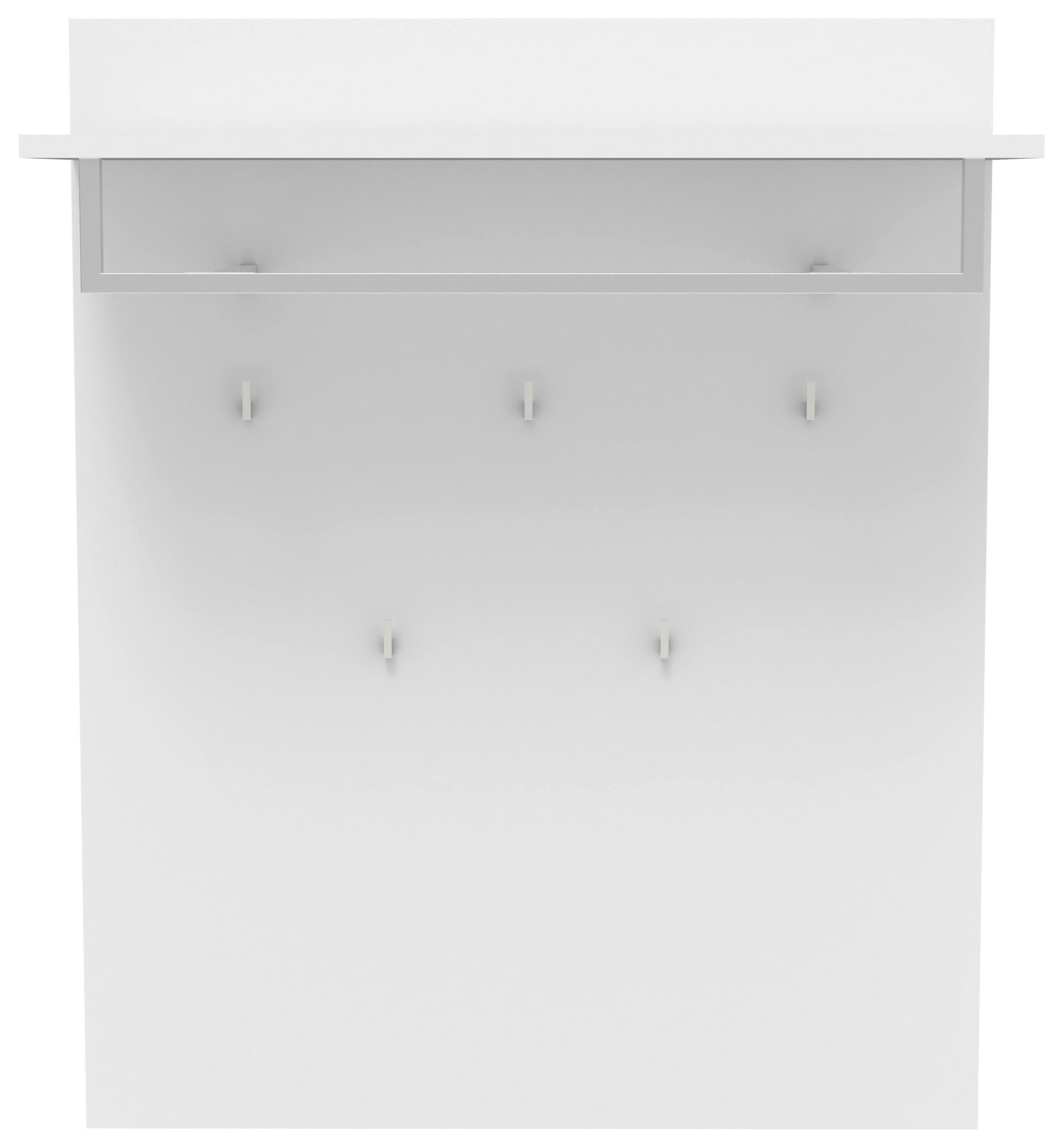 GARDEROBENPANEEL  in 80/99/31 cm  - Weiß, KONVENTIONELL, Holzwerkstoff/Metall (80/99/31cm) - Novel