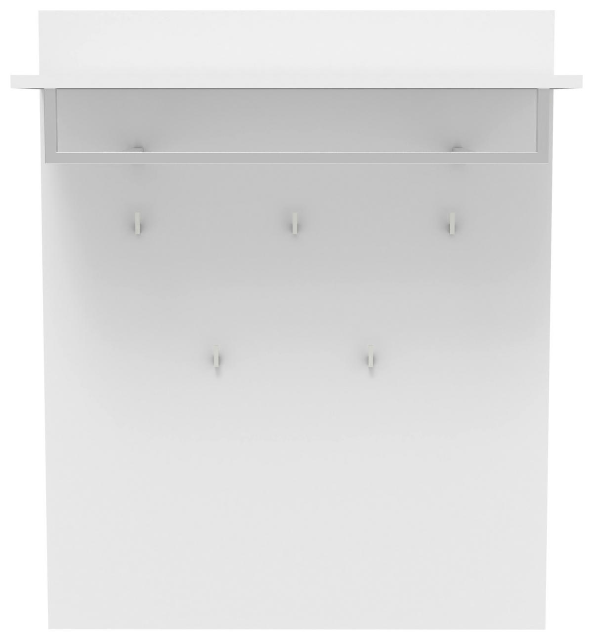 GARDEROBENPANEEL  in 80/99/31 cm  - Weiß, KONVENTIONELL, Holzwerkstoff/Metall (80/99/31cm) - Novel