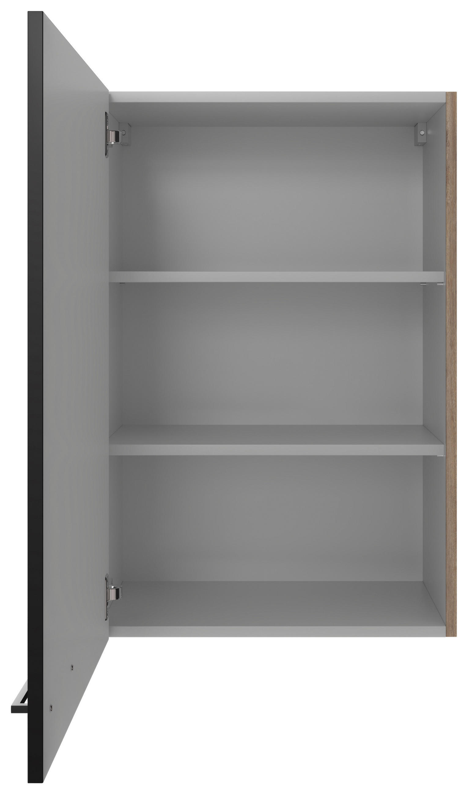 KÜCHENOBERSCHRANK 60/89/32 cm  in Schwarz, Eichefarben  - Eichefarben/Schwarz, KONVENTIONELL, Holzwerkstoff/Metall (60/89/32cm) - FlexWell