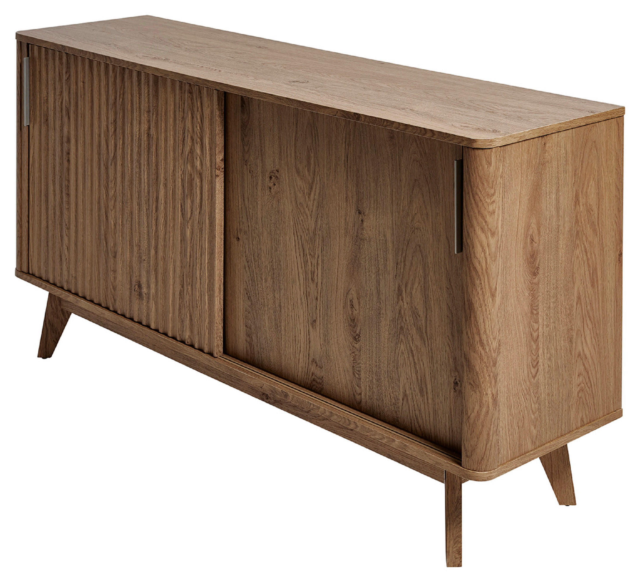 SIDEBOARD  in 148/76/39,8 cm  - Eichefarben/Alufarben, MODERN, Holzwerkstoff/Metall (148/76/39,8cm) - MID.YOU