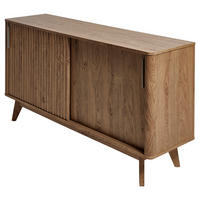 Comodă Cu Uși 148/76/39,8 cm  - culoare lemn stejar/culoare aluminiu, Modern, metal/material pe bază de lemn (148/76/39,8cm) - MID.YOU