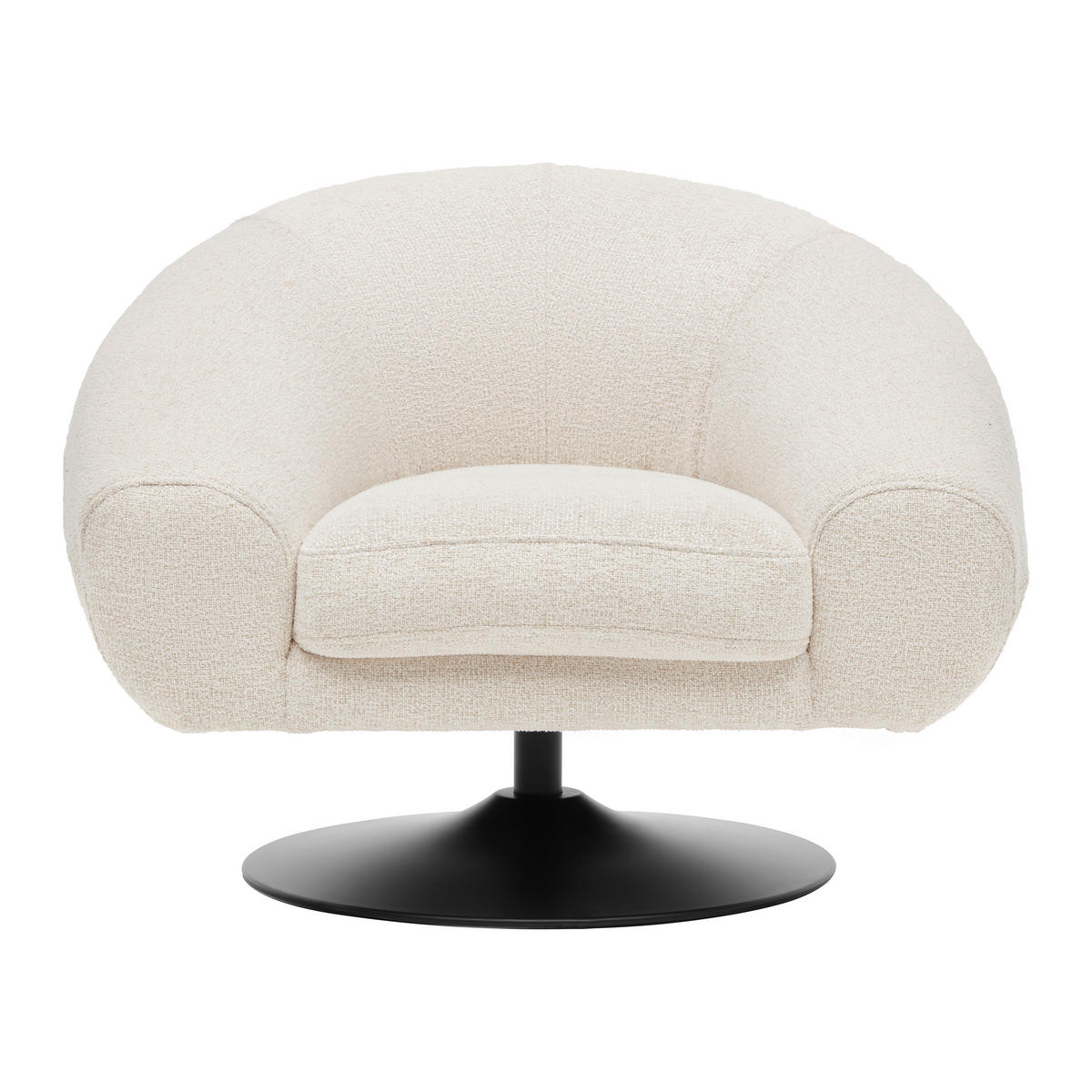 DESIGNFÅTÖLJ i textil vit, beige  - vit/beige, Modern, metall/textil (93/72/79cm) - MID.YOU