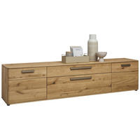 LOWBOARD  241,9/55,8/45,2 cm 1 Schublade(n) Typenauswahl, umfangreiches Zubehör erhältlich, stehend  - Wildeiche/Schwarz, Natur, Holz/Kunststoff (241,9/55,8/45,2cm) - Valnatura