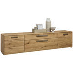 LOWBOARD  241,9/55,8/45,2 cm 1 Schublade(n) Typenauswahl, umfangreiches Zubehör erhältlich, stehend  - Wildeiche/Schwarz, Natur, Holz/Kunststoff (241,9/55,8/45,2cm) - Valnatura