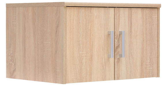 AUFSATZSCHRANK - Silberfarben/Sonoma Eiche, KONVENTIONELL, Holzwerkstoff/Metall (72/43/54cm) - Xora