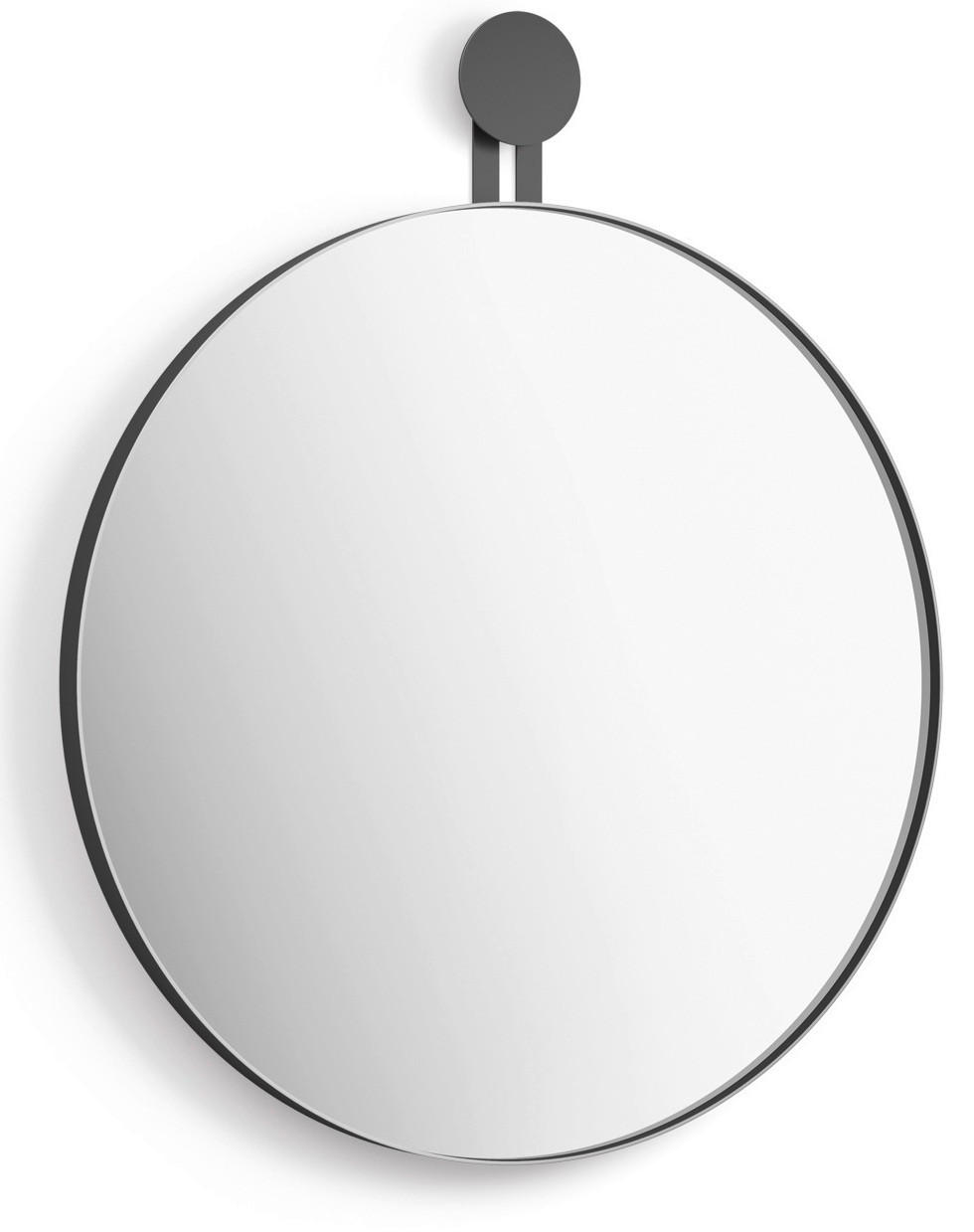 WANDSPIEGEL  - Schwarz, MODERN, Glas/Metall (50/50/2,5cm) - Zack