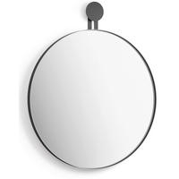 WANDSPIEGEL  - Schwarz, MODERN, Glas/Metall (50/50/2,5cm) - Zack