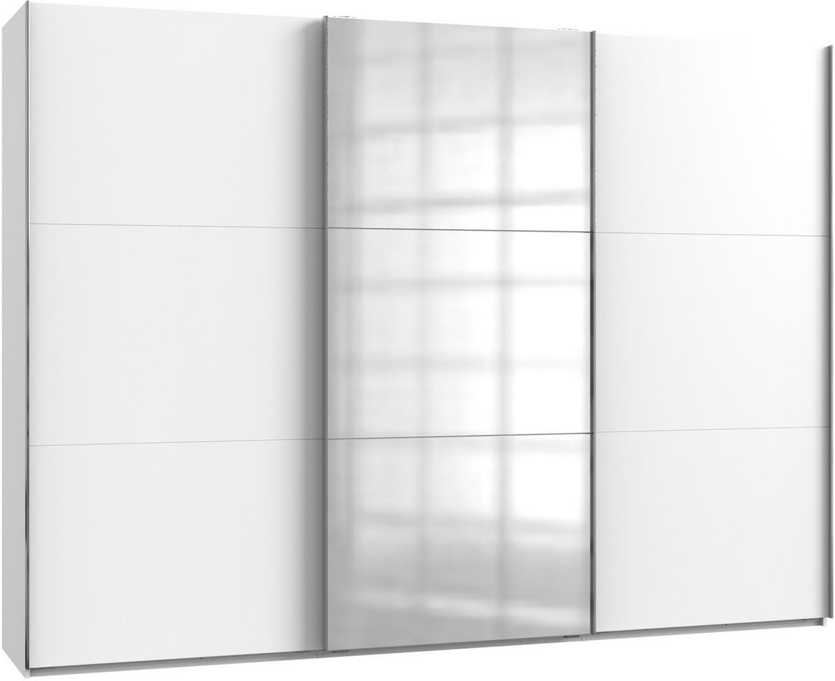 SCHWEBETÜRENSCHRANK in Weiss  - Chromfarben/Weiss, Modern, Holzwerkstoff (300/216/65cm) - MID.YOU