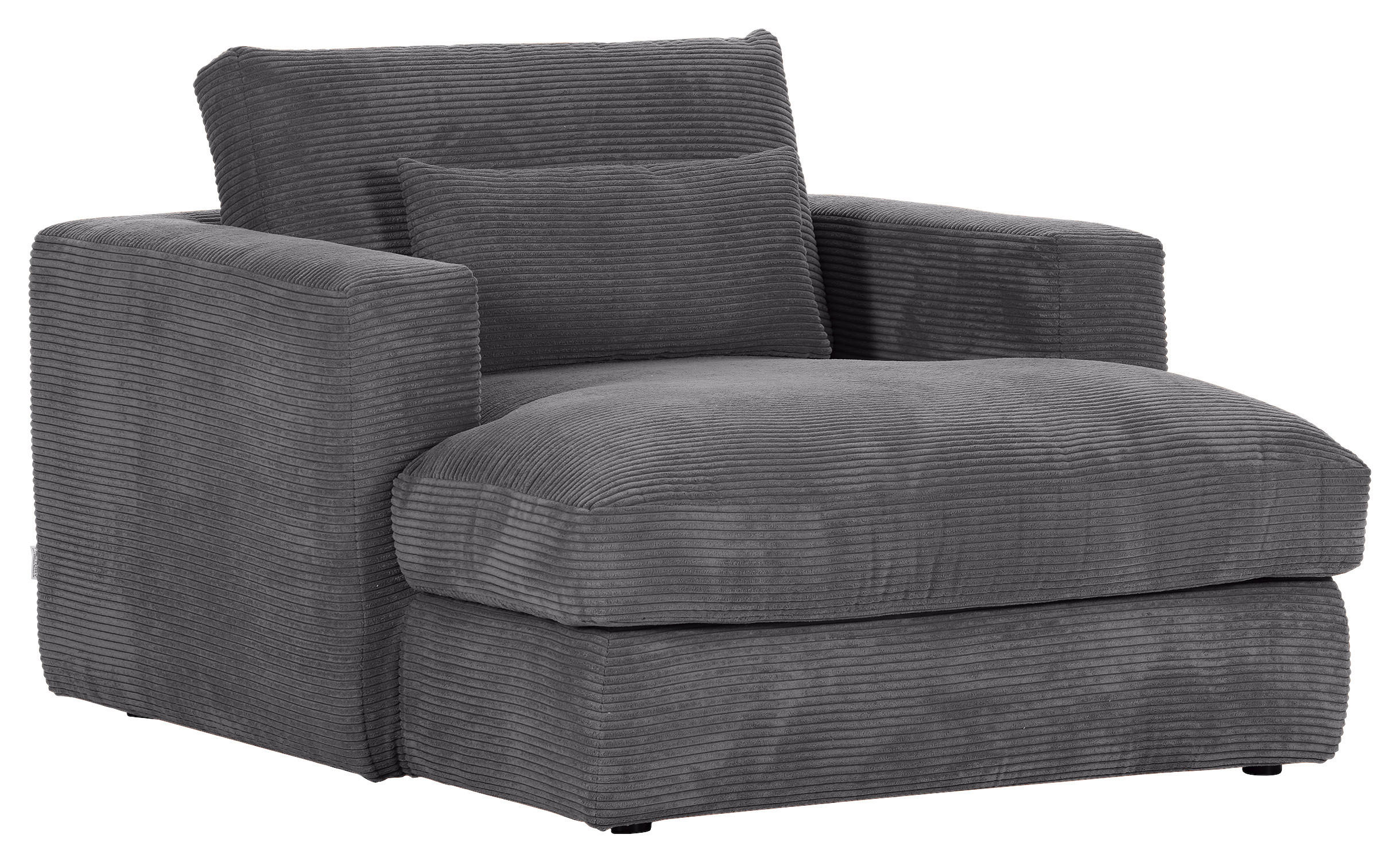 XXL-SESSEL Cord Anthrazit    - Anthrazit/Schwarz, ROMANTIK / LANDHAUS, Kunststoff/Textil (120/67/140cm) - Landscape