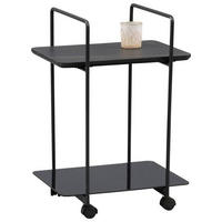 SERVIERWAGEN Schwarz  - Schwarz, Basics, Glas/Holzwerkstoff (45/35/65cm)
