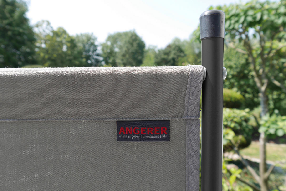 SICHTSCHUTZ - Hellgrau/Grau, Basics, Textil/Metall (220/165/25,2cm) - Boxxx