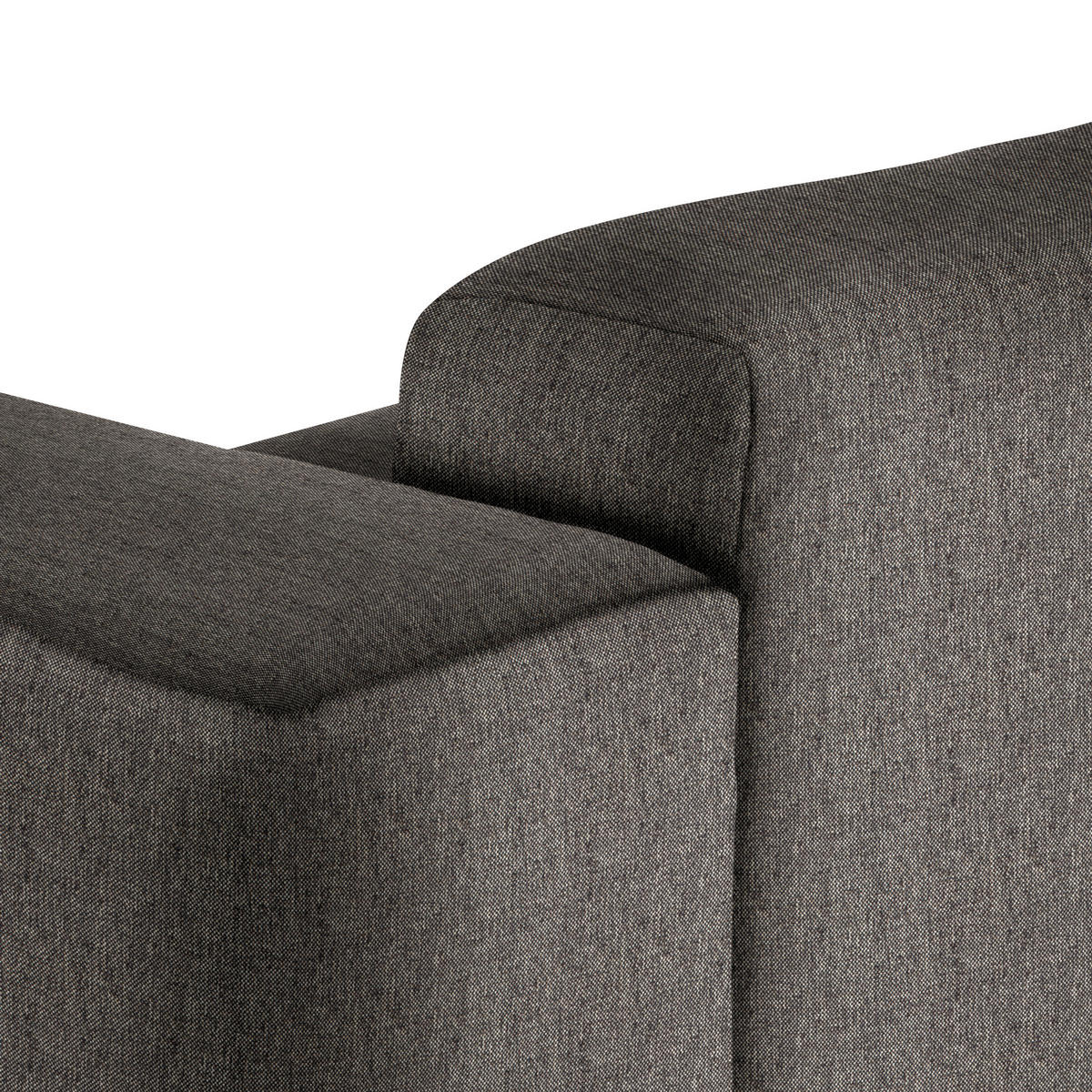 ECKSOFA  in Webstoff Dunkelbraun  171/290 cm  - Dunkelbraun/Schwarz, Design, Kunststoff/Textil (171/290cm) - home24