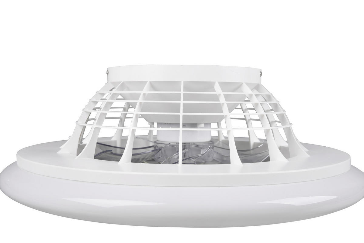 STROPNÍ VENTILÁTOR, 50/16,8 cm  - bílá/barvy stříbra, Lifestyle, plast (50/16,8cm) - Mican
