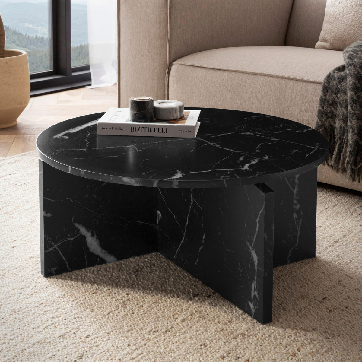 COUCHTISCH in Holzwerkstoff 70/33/70 cm  - Schwarz, Design, Holzwerkstoff (70/33/70cm) - Livetastic