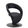STUHL  in Stahl Mikrofaser  - Schwarz, Design, Textil/Metall (62/86/61cm) - Moderano