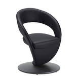 STUHL drehbar - Schwarz, Design, Textil/Metall (62/86/61cm) - Moderano