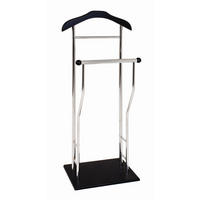 HERRENDIENER Schwarz, Chromfarben  - Chromfarben/Schwarz, Basics, Holzwerkstoff/Metall (45/110/30cm)