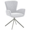 ARMLEHNSTUHL  in Eisen Jacquard, Flachgewebe  - Hellgrau/Grau, Design, Textil/Metall (63/92/63cm) - Valdera