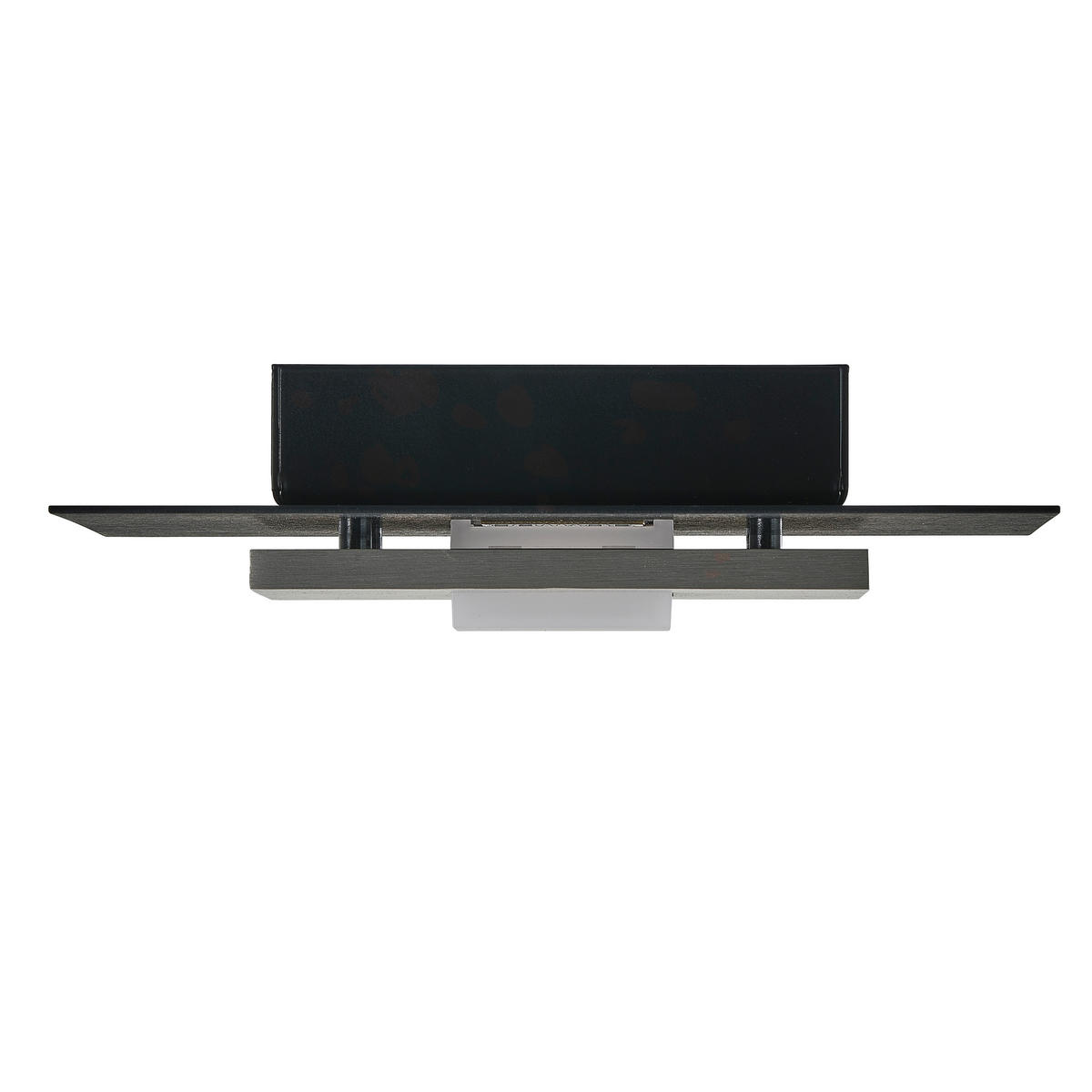 LED-WANDLEUCHTE Plano 24/7/24 cm  - Schwarz/Alufarben, Design, Kunststoff/Metall (24/7/24cm) - Grossmann