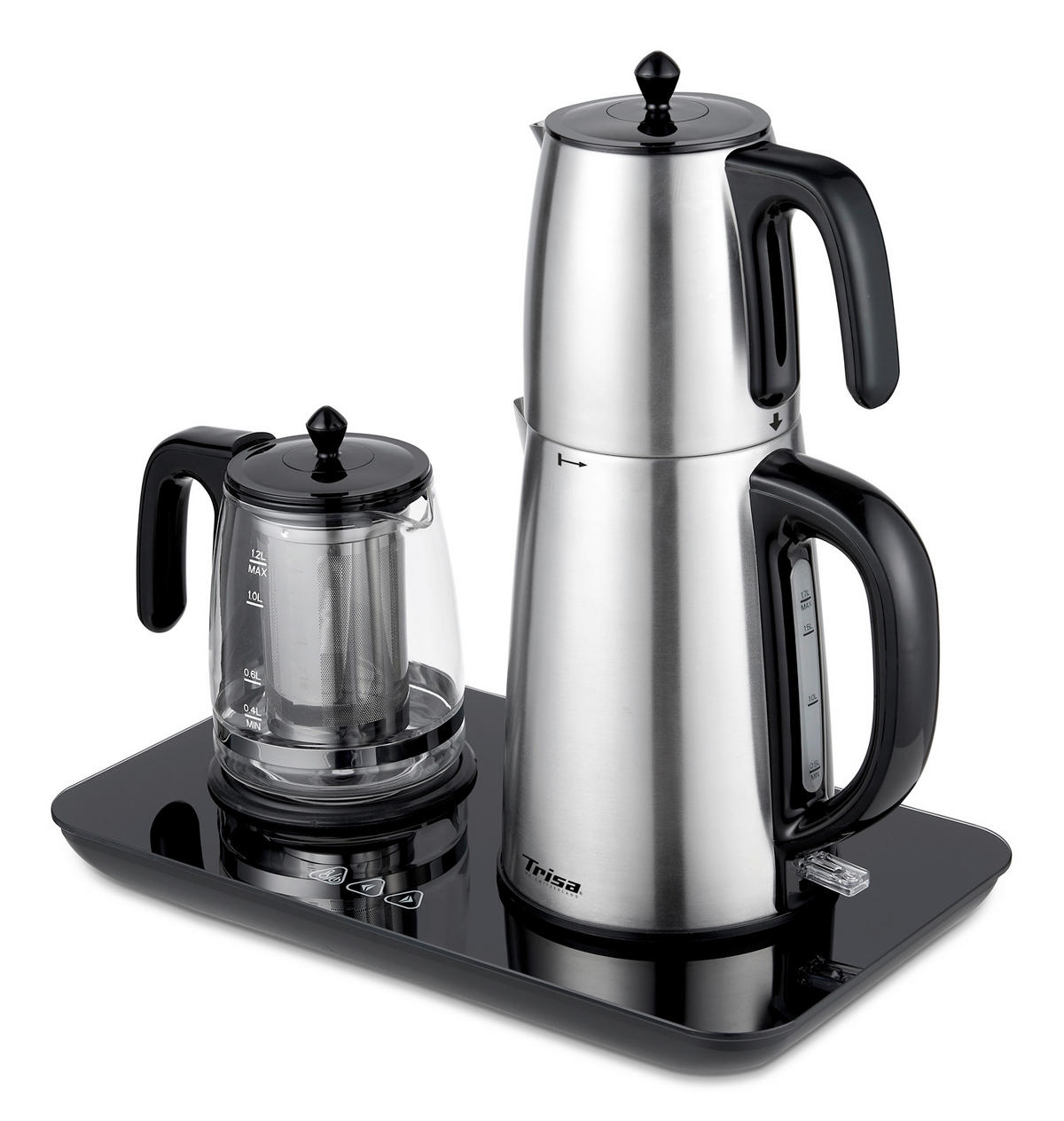 WASSERKOCHER  - Silberfarben, Basics, Metall (24/42,5/46cm) - Trisa Electronics