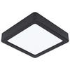 STROPNÍ LED SVÍTIDLO, 16/16/2,8 cm - bílá/černá, Basics, kov/plast (16/16/2,8cm) - Xora